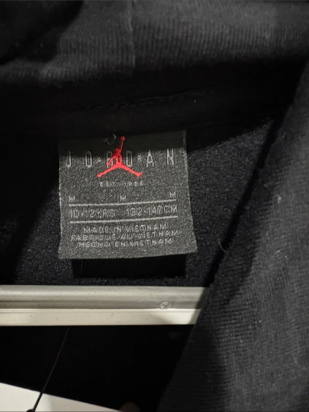 Nike Black Jordan Pullover Hoodie with White Jumpman